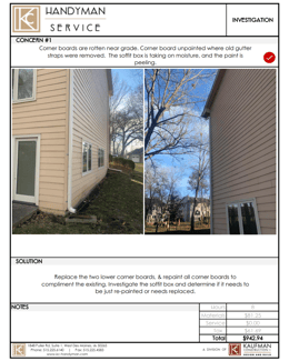 exterior inspection report