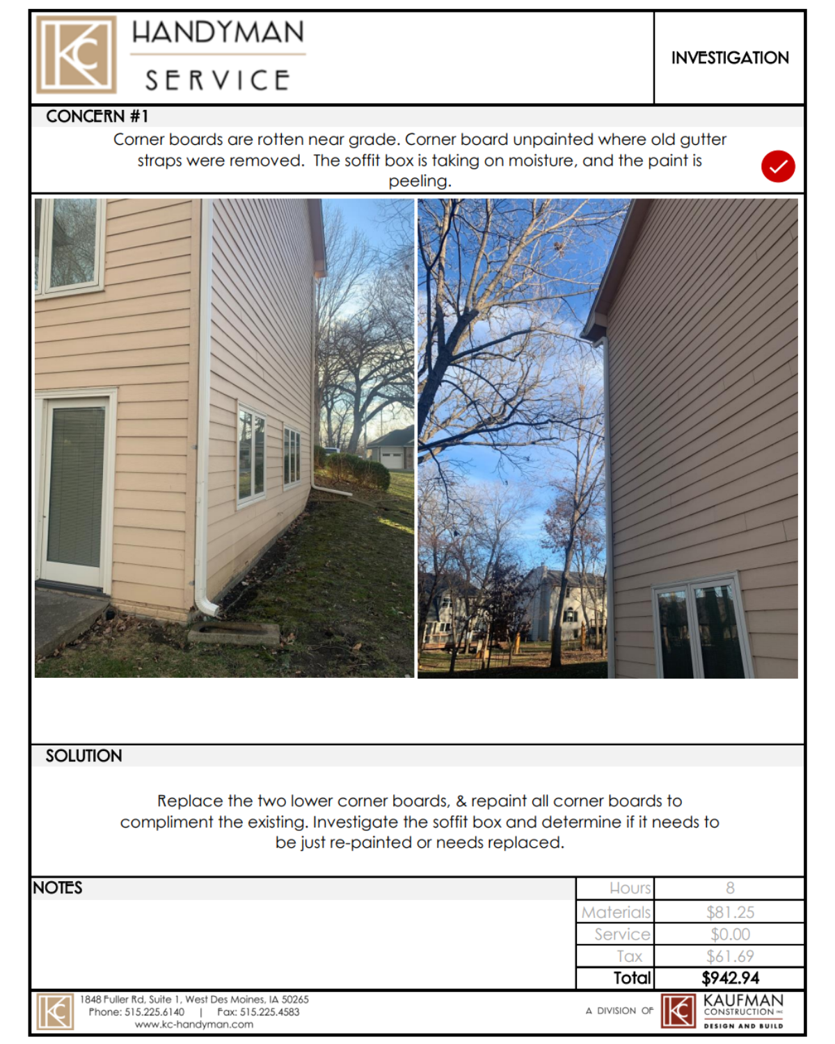 Exterior report